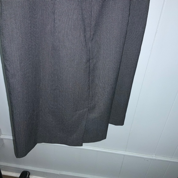 Ann Taylor black micro check sleeveless sheath dress sz 8 back zip vent lined - Picture 6 of 8